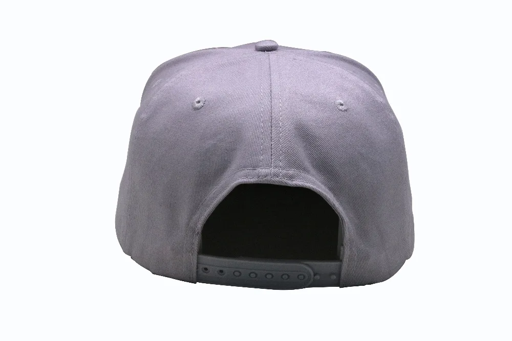 
Factory Custom High Quality Black Grey Plain Caps Hats Snapback 