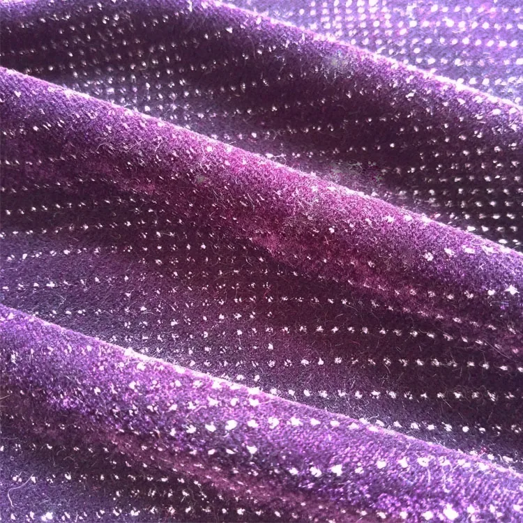  China factory design super soft warp knitted silver shiny effect