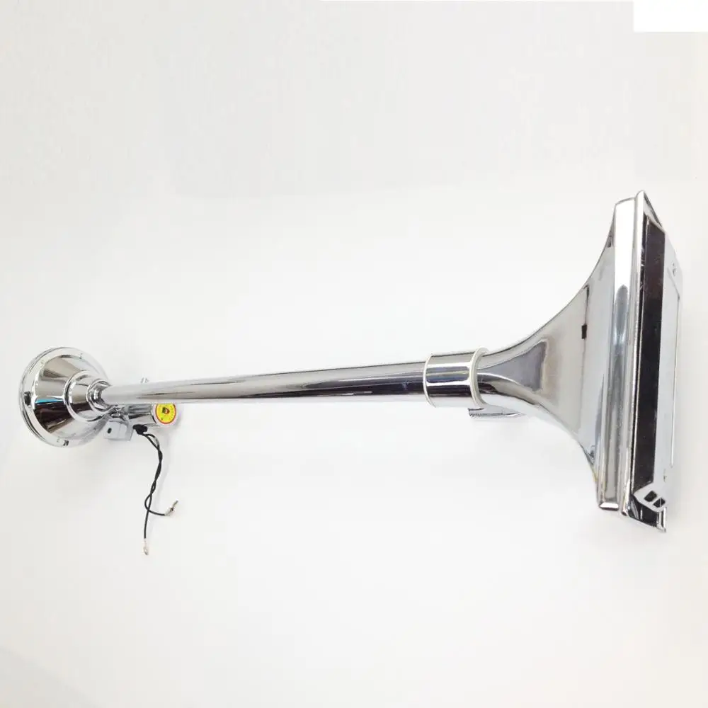 Horns Loud 145dB Single Chrome Plated Train Air Horn with Weather Protection Cover 12V/24V,