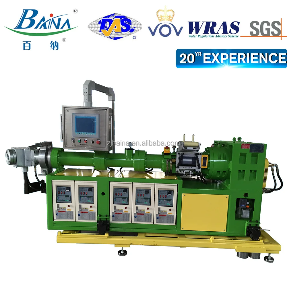 
China famous brand baina design 90mm 20D cold feed vacuum rubber extruderrubber extrusion machine 