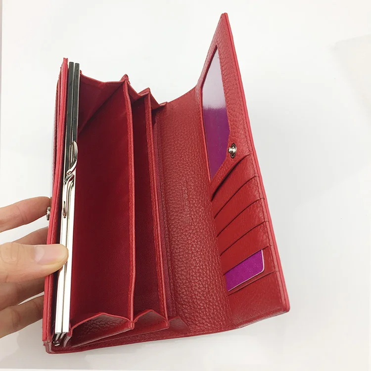 2021 High quality leather phone wallet case ladies clutch purse