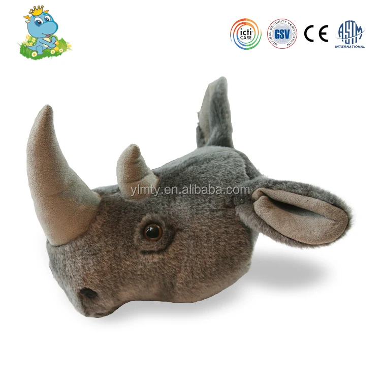 Wall decoration Animal Head Rhinoceros big head plush stuffed toys