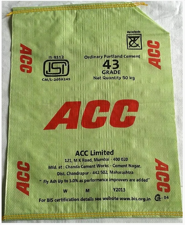 
High quality polypropylene empty cement bopp laminated pp woven bag 