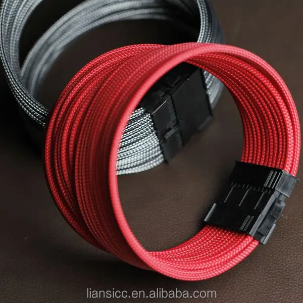 High quality sleeved 24 pin pc power cable