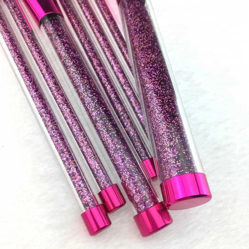 eco friendly glitter empty blingy black purple purple glitter girls crown vegan natural purple magnet make up brushes