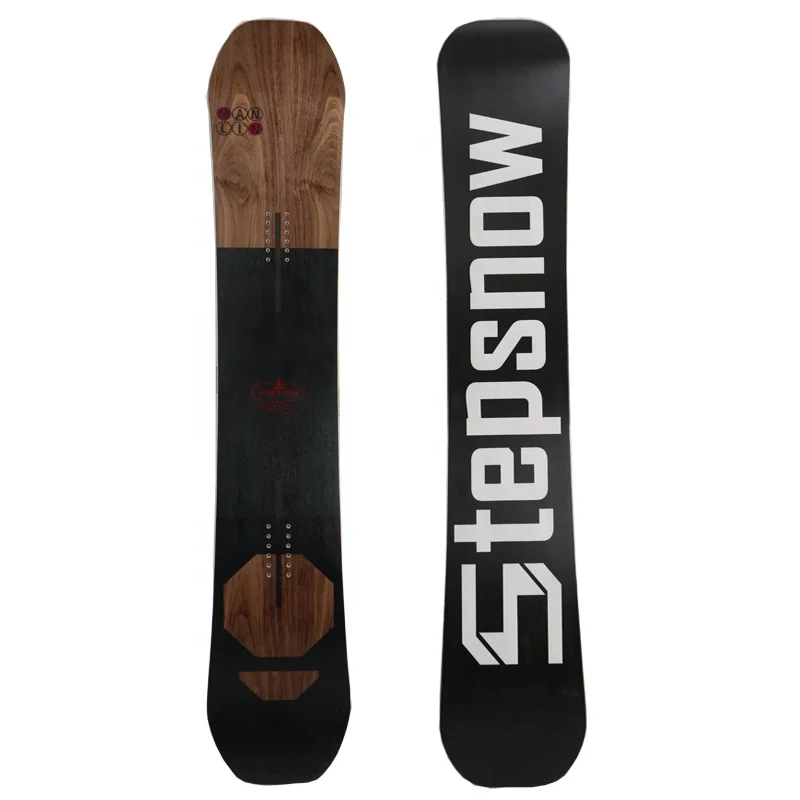 snowboard  top panel material is wood ABC TPU UV bamboo topsheet snowboard  hand make snowboard