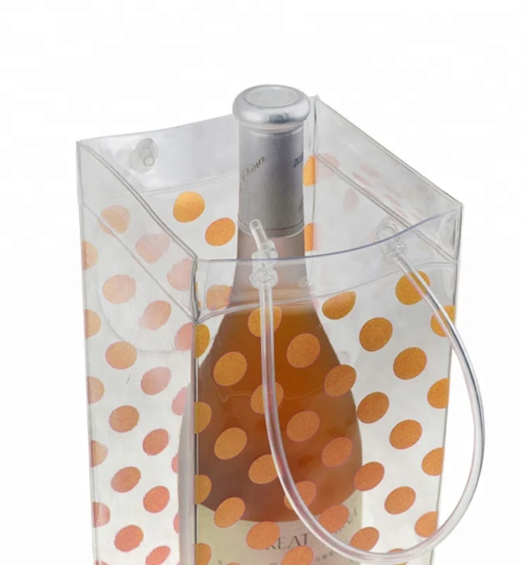 Eco Friendly Customized Cool Wine Bag Beer Bottle Cooler & Ice Chiller Freezable Carrier ice bag