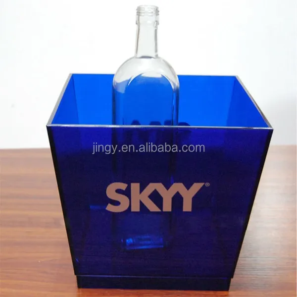 Top Quality 2022 Hot Selling Custom Pmma Acrylic Beer Red Wine Champagne Cooler RGB Lighting LED Ice Bucket Plastic