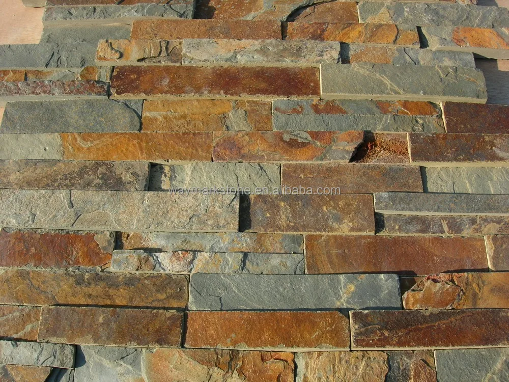 
factory sale classical multicolor natural slate cladding and stone panel WP-D20 