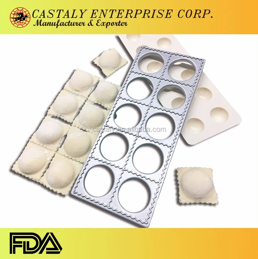 лучшие Продажи Кухня Гаджеты 10 Большой Размер Равиоли Металл Резца Макаронных Изделий Итальянский Клецки Плесень Кондитерские И