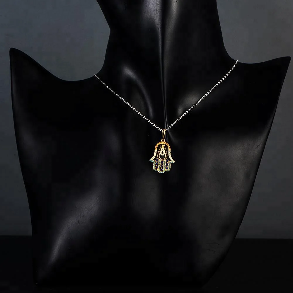 925 sterling silver hamsa hand charms gold filled pendant