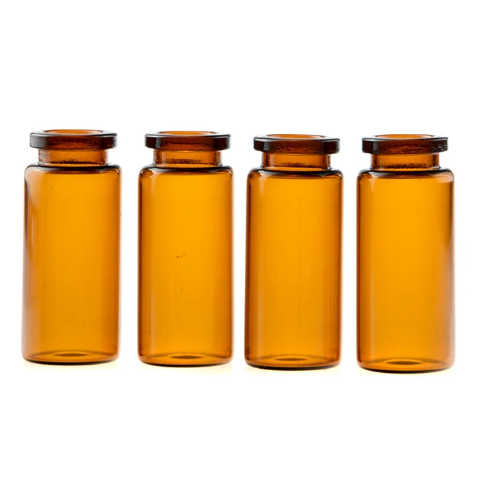 Amber moulded injection vial 10ml amber glass vial