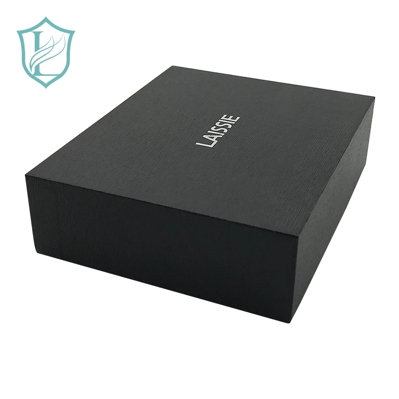 High quality Black Cardboard Paper Flower Lid and Base Box for Gift