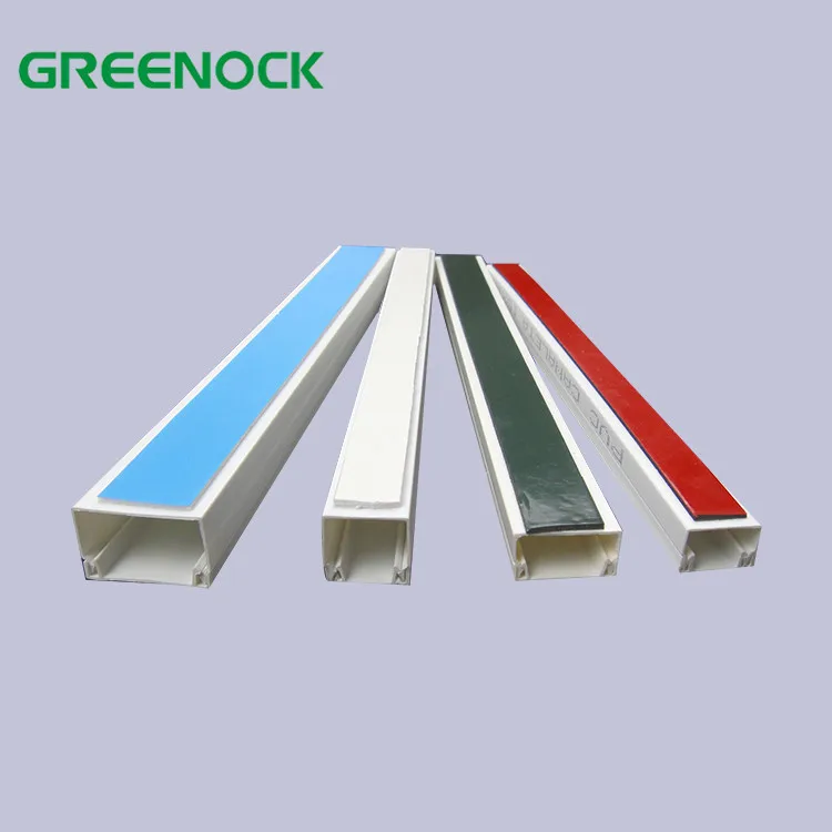 Super quality adhesive pvc cable channel duct channel trunking with blue self-adhesive sticker 12x12