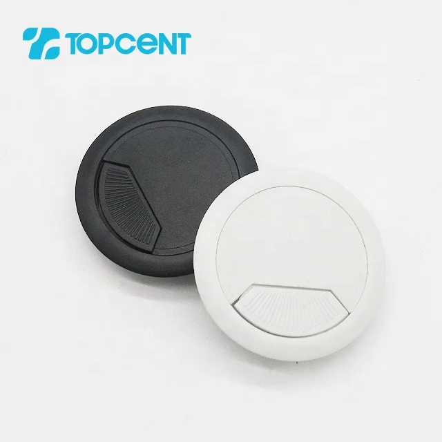 TOPCENT пластиковый круглый компьютерный стол офисный кабель настенный провод отверстие крышка втулки управление кабелем втулка