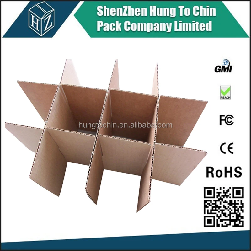 China supplier Cardboard box 3-Layer E-Flute Corrugated partition