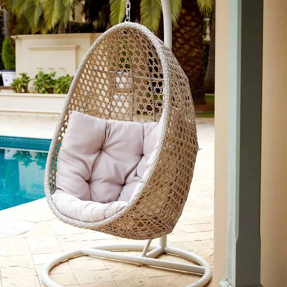 Good selling rattan egg chair hanging outdoor swing chair