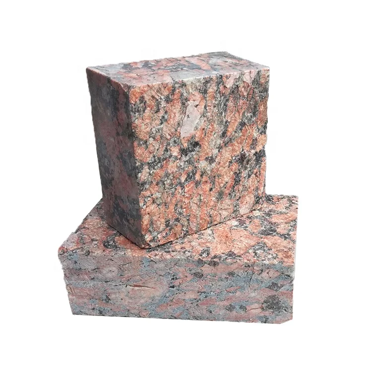 
Buy wholesale GR8 split flamed hammered cheap natural red stone granite block paving setts bricks 