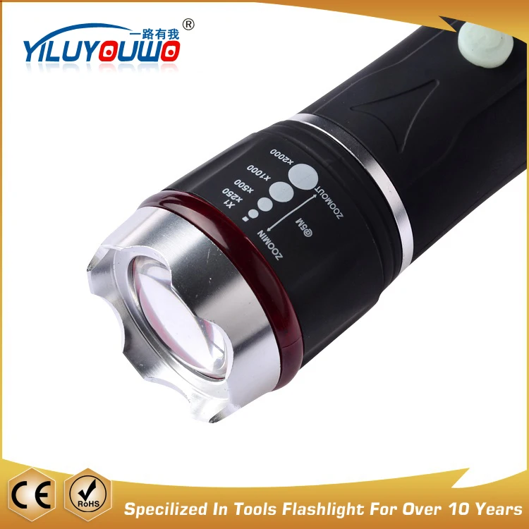 Hot Promotional High Power LED Flashlight  Multi Function Tools  Torch Flashlight With Safety Hammer For Car