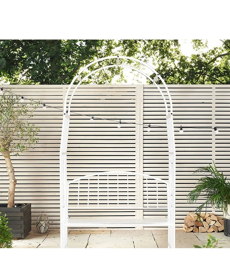 Садовый цветок, кованая железная Арка с сиденьем