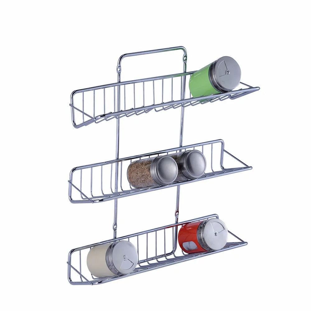 Kitchen Accessories Wrought Iron Wall Mounted Spice Rack