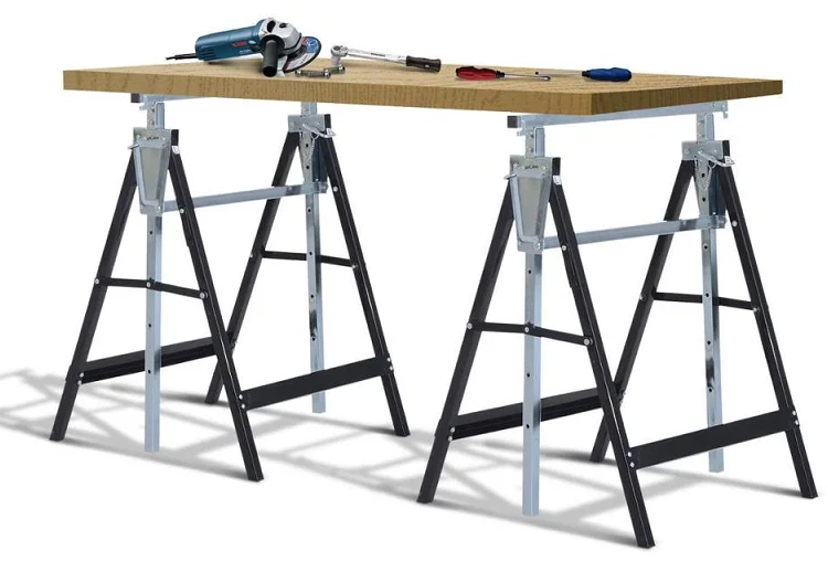 Folding Steel Working Bench Worktable for DIY Tools Saw Horse