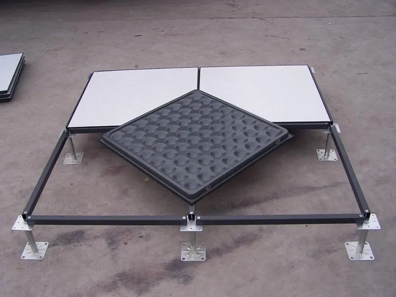 Antistatic PVC covering metal raised access floor