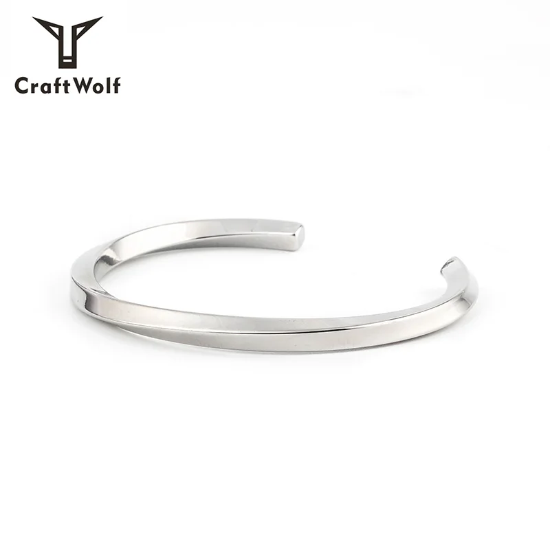 Craft Wolf Twisted Wire  Fashion Accessories Simple Design Couple Jewelry Bracelets Bangle