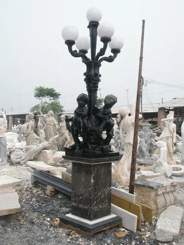 Large Garden Stone Marble Little angel Light Statues