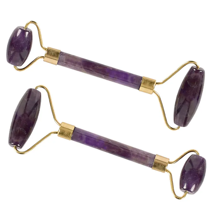 100% natural amethyst face lifting massage jade roller for sale