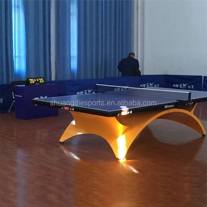 Shuangdie Sports Gold pingpong table(with LED lights and power supply)