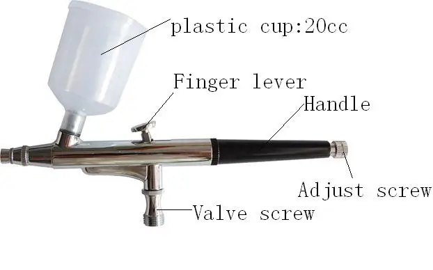 Dual Action Hobby Airbrush Piston Type Airbrush Compressor For Temporary Body Tattoo