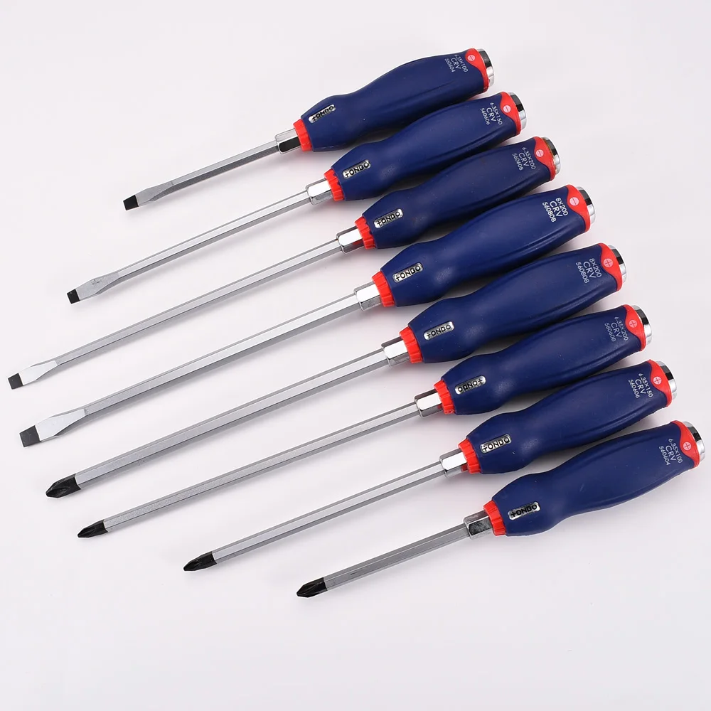 Заводская поставка, Набор отверток с прорезью и ручной ударной резиновой ручкой