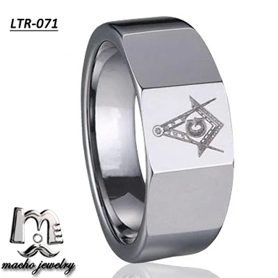 Fashion Masonic Tungsten Rings, Freemason wedding tungsten carbide rings for Mens and womens