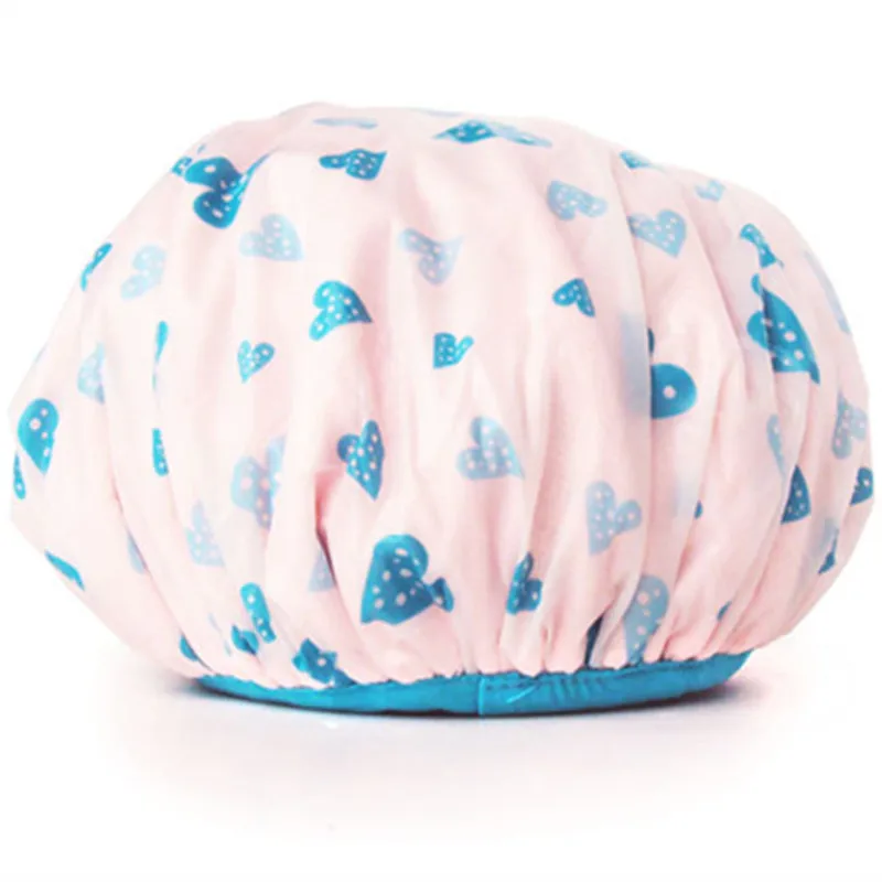 
Custom 2020 New Creative Design Shower Cap Waterproof Peva Double Layers Printing Shower Cap 