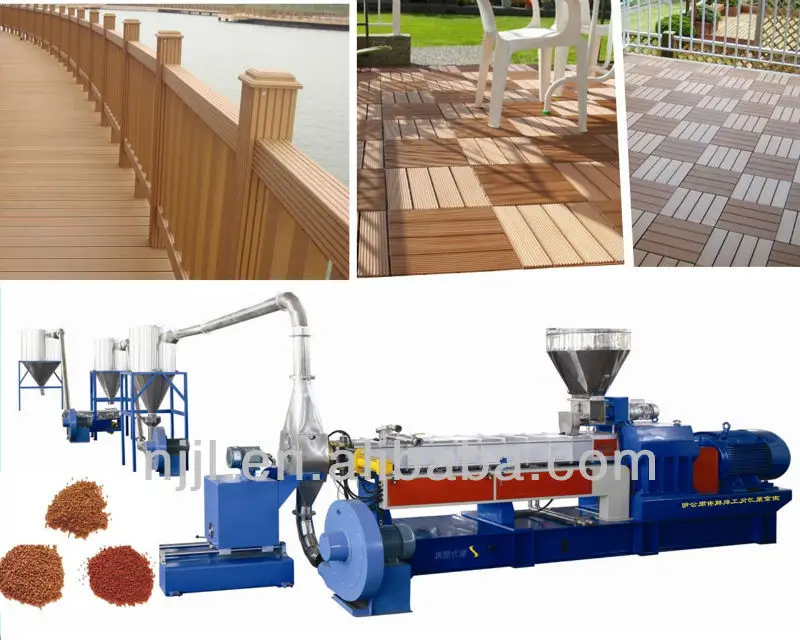 SHJ-75 twin screw wood plastic composite pellets extruder