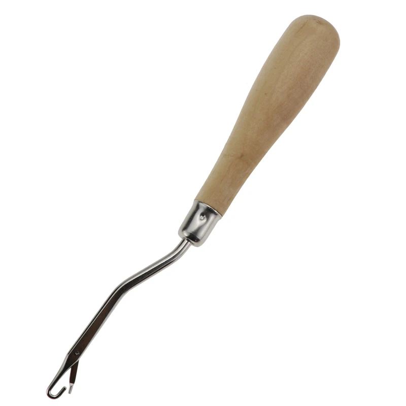 Wood Handle Latch Crochet Hook Hair Weave Needle Wigs Knitting Extensions Styling Tools Carpets Making Repair Craft Tools