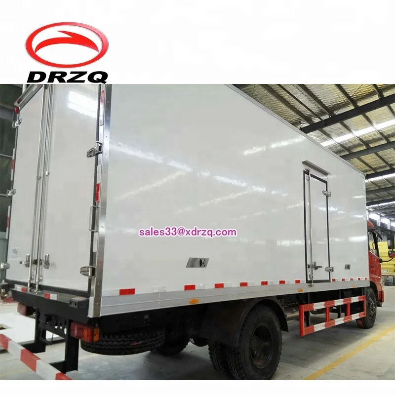 Dongfeng 8 tons fresh meet transport refrigerator truck, refrigerated truck box dimensions