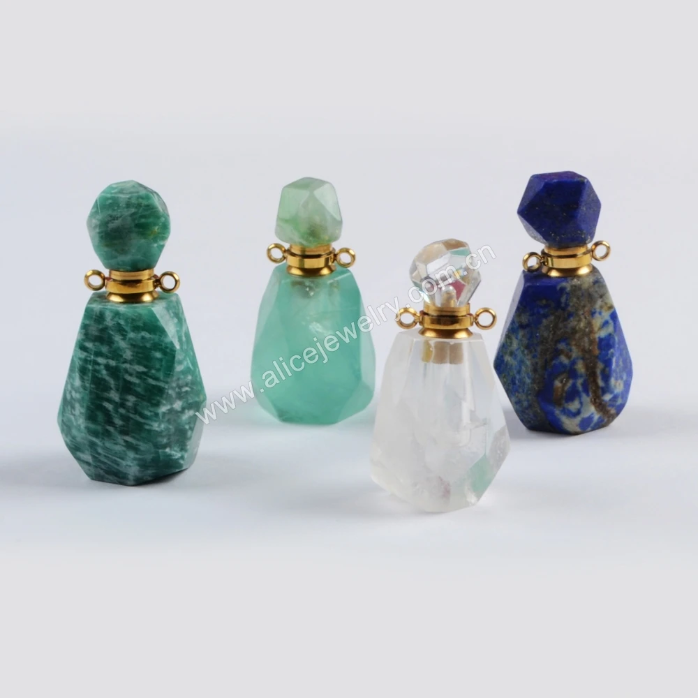 WX1170 Natural gemstone  perfume bottle pendant wholesale