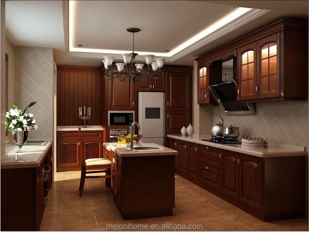 MDF PVC Furniture Modular Kitchen Designs for Small Kitchens,Oak Wood Furniture