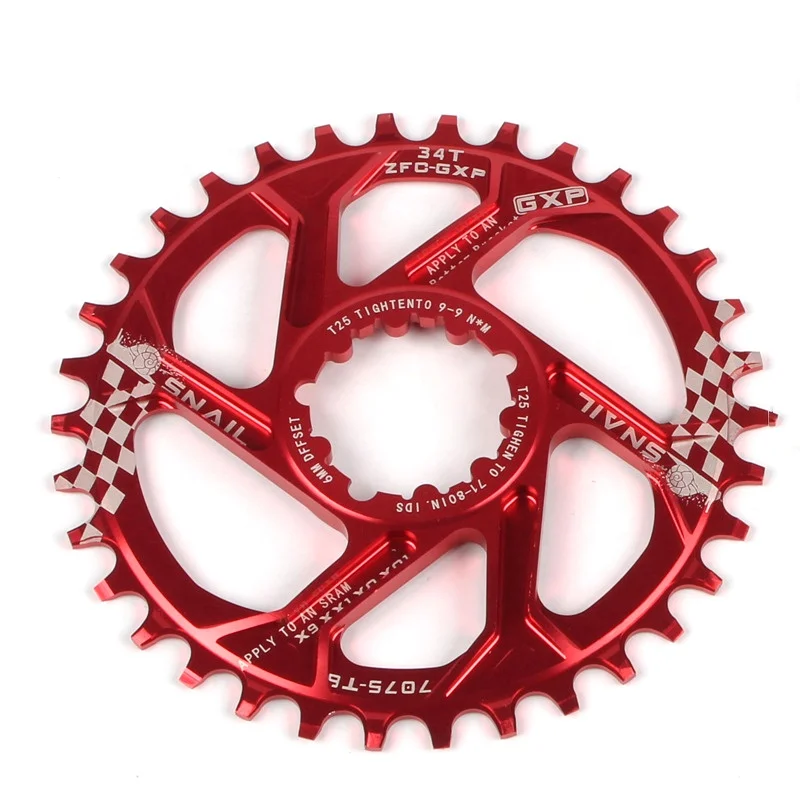 
ZOYOSPORTS Bike Chainwheel 6mm Offset Narrow Wide Bicycle Chain Ring For GXP XX1 X9 XO X1 CNC AL7075 Crankset Bicycle Parts 