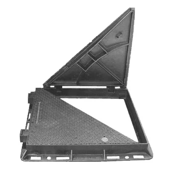 
D400 Ductile iron cast iron Double triangular manhole covers EN124 B125 C250 manhole cover and frames 
