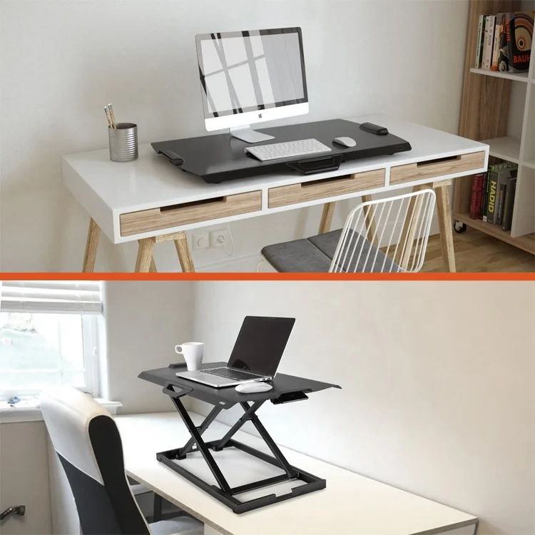 inexpensive portable folding laptop office standing desk riser