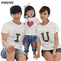 Cotton 100 t shirts 2016 New summer family matching outfits baby boys and girls T shirt