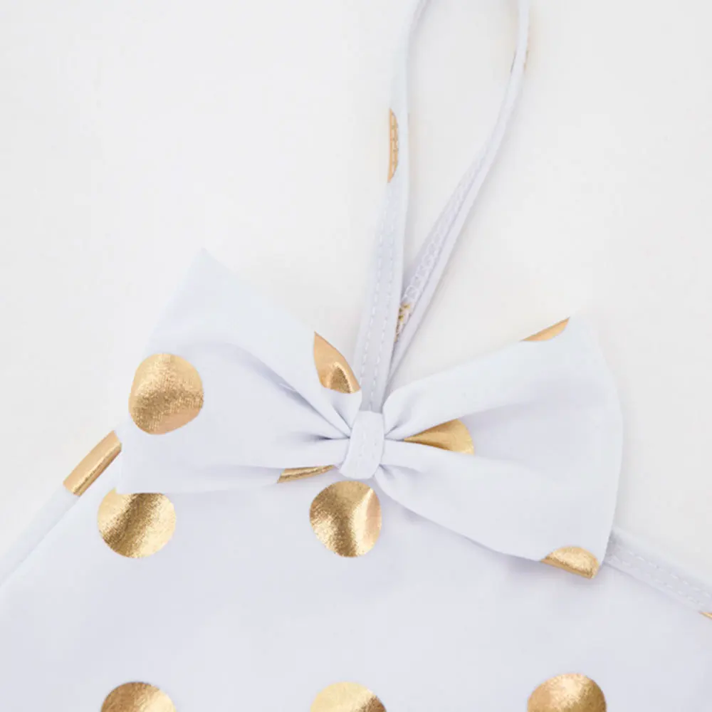 Factory Wholesale Fashion Children White Color Swimwear Bikini Very Young Models Girls Bathing Swearsuit For Princess Kids