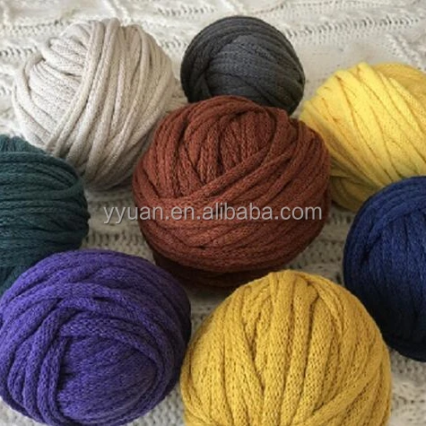Плетеная пряжа без затенения для крупной вязки, моющаяся пряжа