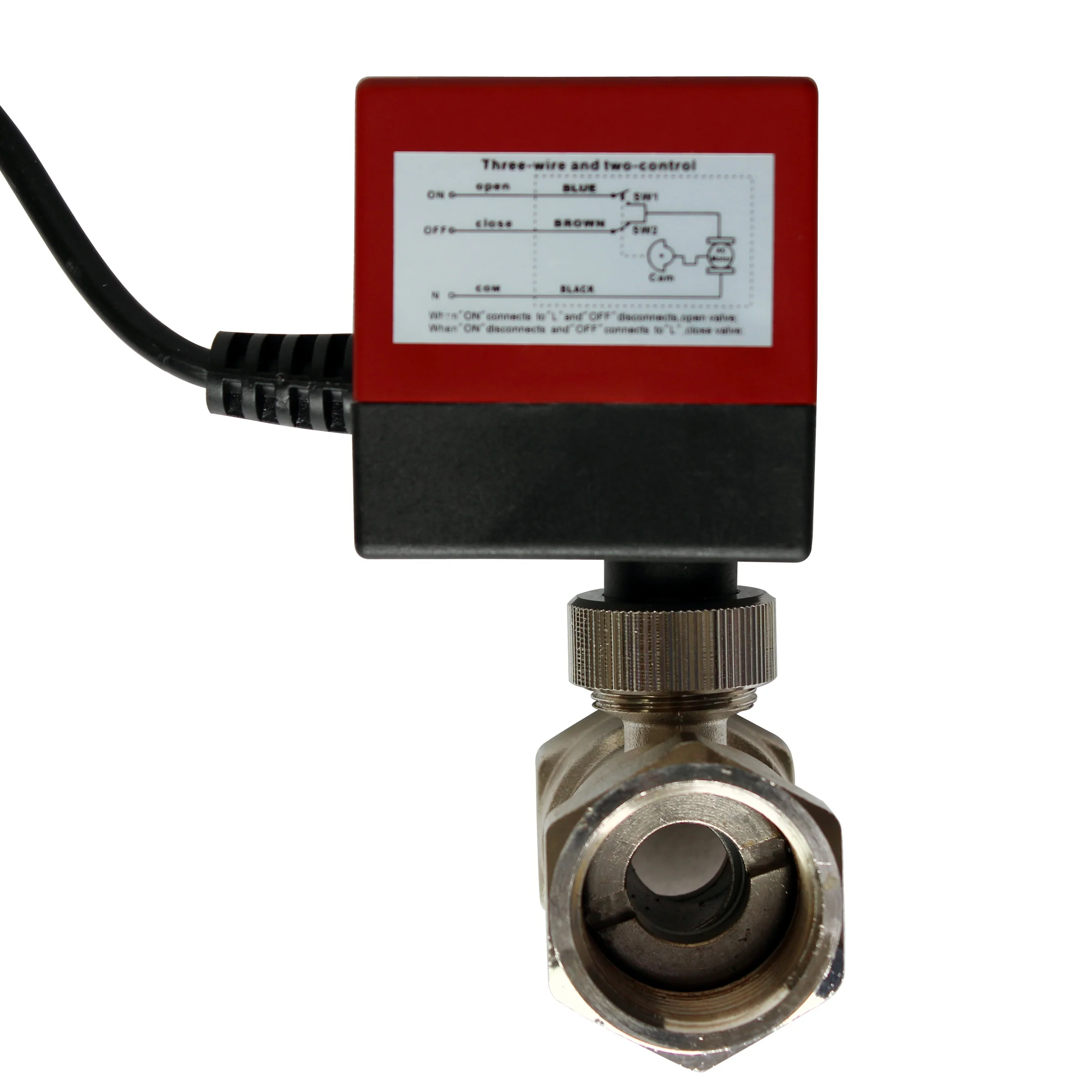 DQ2025 DN25 two way air conditioning HVAC electric actuator motorized ball valve