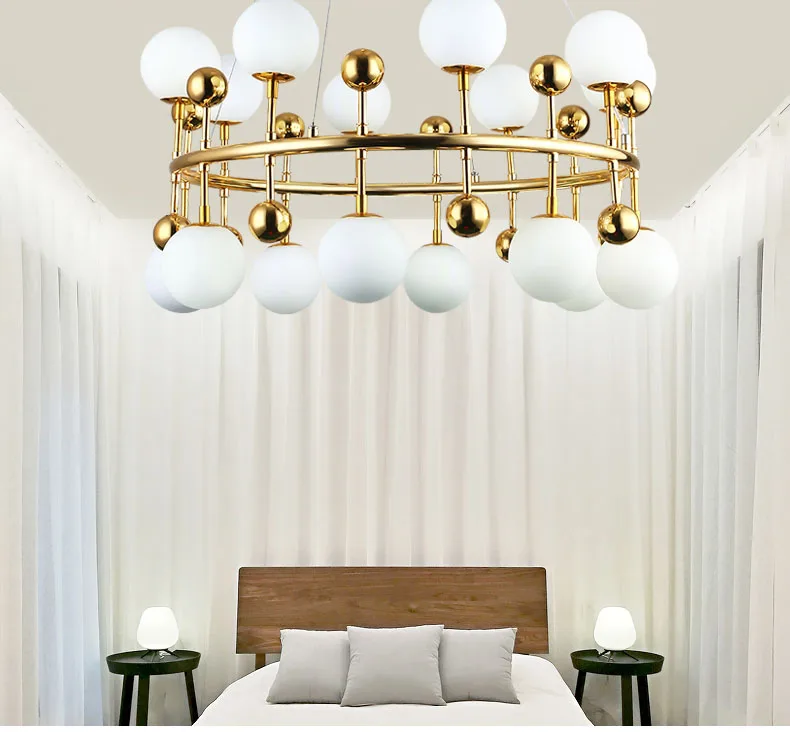 
hotel lobby 16 lights white glass ball lampshade various multi arms outdoor chandelier 