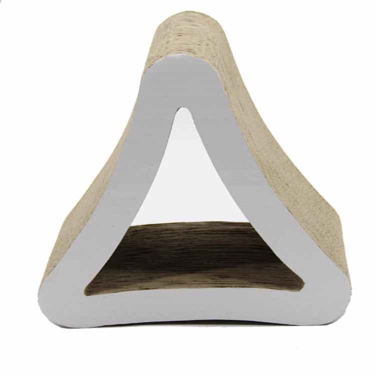 Тоннель для кошек в форме дельты треугольной формы, картонная Когтеточка для кошек
