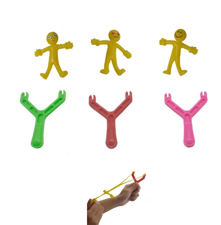 Лидер продаж, оптовая продажа, TPR липкая эластичная Летающая пластиковая детская Рогатка, игрушка